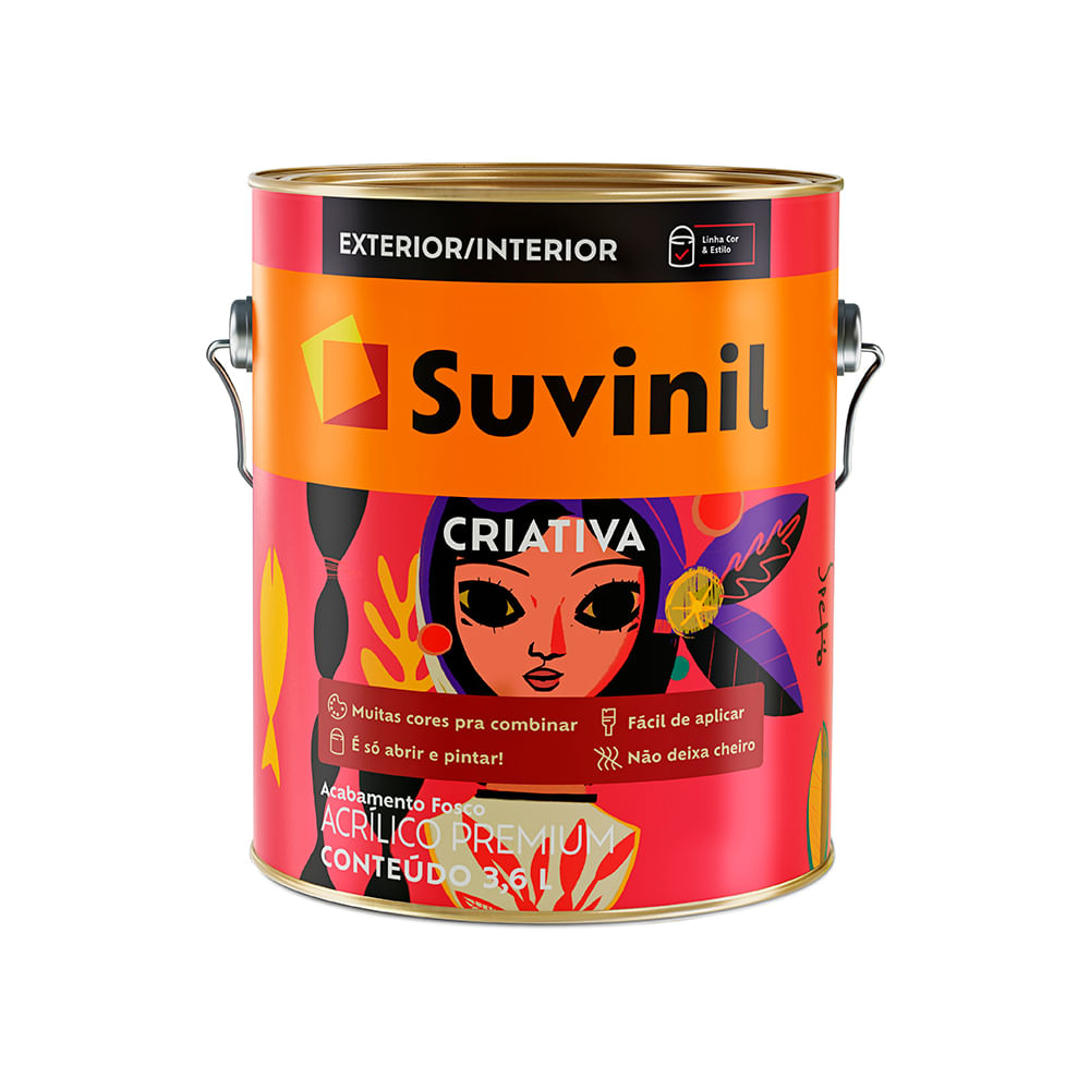 Tinta acrílica Suvinil Criativa 3,6L