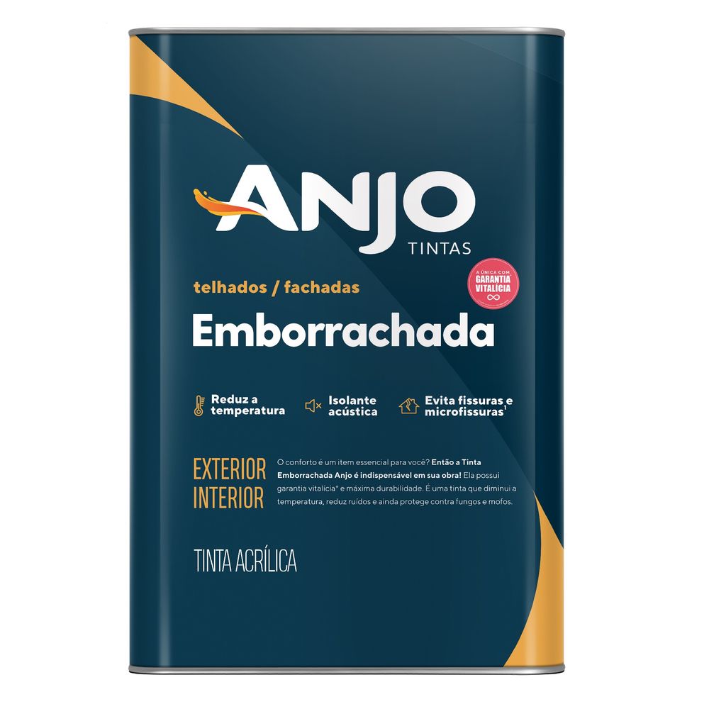 Tinta Fachada Anjo Premium Emborrachada 18l